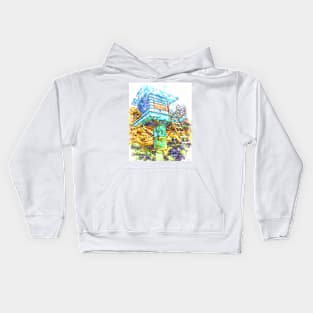 Life Guard Station At The Bottom Of The Bluff Kids Hoodie